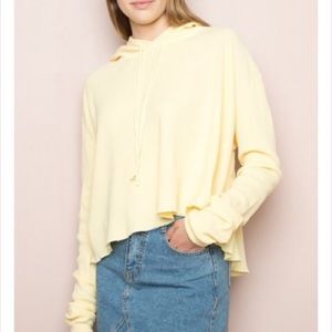 Pastel Yellow Lennon Thermal Hoodie